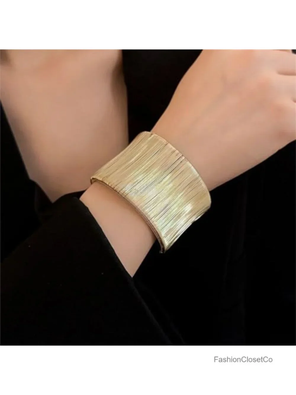 14K Gold Plated Open Cuff Bracelet, Chunky Minimalist Geometric Cuff,